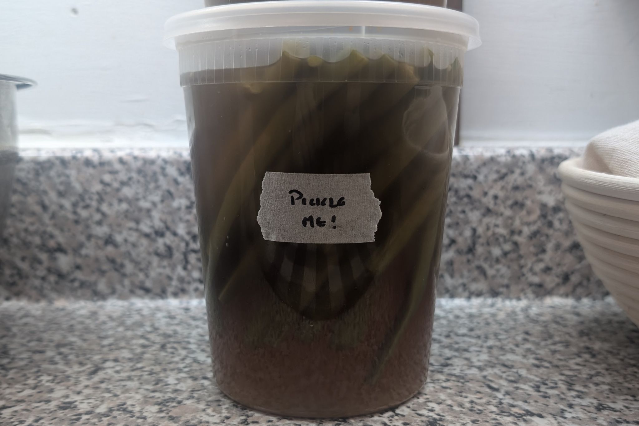 Picture of green beaner brine